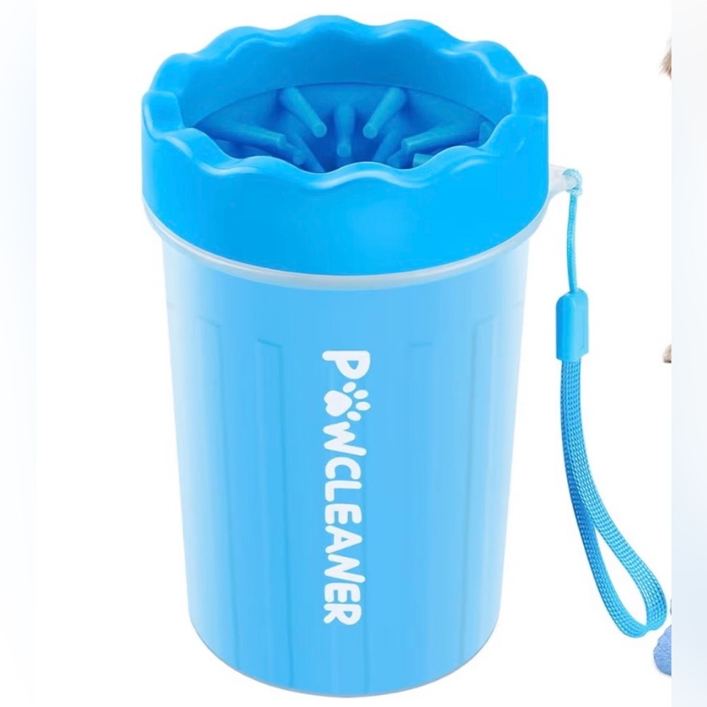 Portable pet paw washer cleaner dog/cat size medium blue NEW